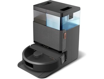iRobot Roomba® Plus 505 Combo + AutoWash Dock Robotstofzuiger met Dweilfunctie - Multifunctioneel Dock - DualClean Dweilpads met PerfectEdge - Verwarmd Pad Drogen - ClearView Pro LiDAR - Zwart (N1850)