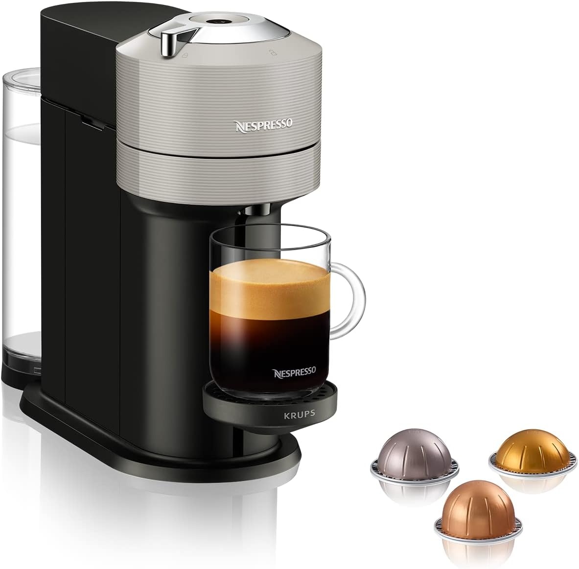 Nespresso Vertuo Next koffiemachine door Krups - Lichtgrijs