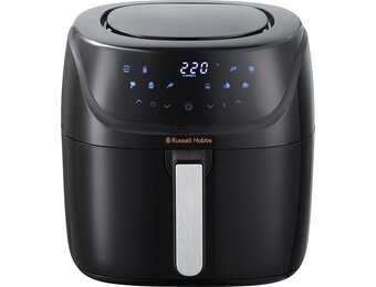Russell Hobbs Air Fryer XXL 8L [compacte behuizing, 7 kookfuncties, 10 programma's] Rapid Air (vaatwasserbestendig, max. 220°C, frituurpan zonder olie, grillen, bakken, braden) Satisfry 27170-56