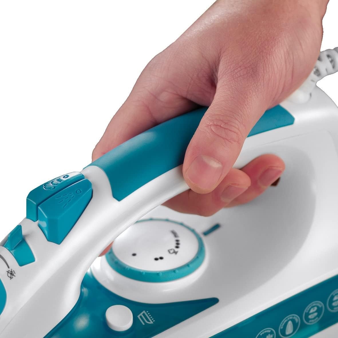 Russell Hobbs stoomstrijkijzer [2600W, 210g extra stoomboost, 70 g/min stoom] Steamglide Pro (300ml watertank, keramische zoolplaat, zelfreinigend & sprayfunctie, anti-kalk, druppelstop) 20562-56