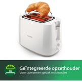 Philips Broodrooster Daily Collection - 8 Bruiningsstanden - 2 variabele sleuven - Geintegreerde opzethouder - Ondooifunctie - Uitneembare kruimellade - Automatische uitschakeling - HD2581/00