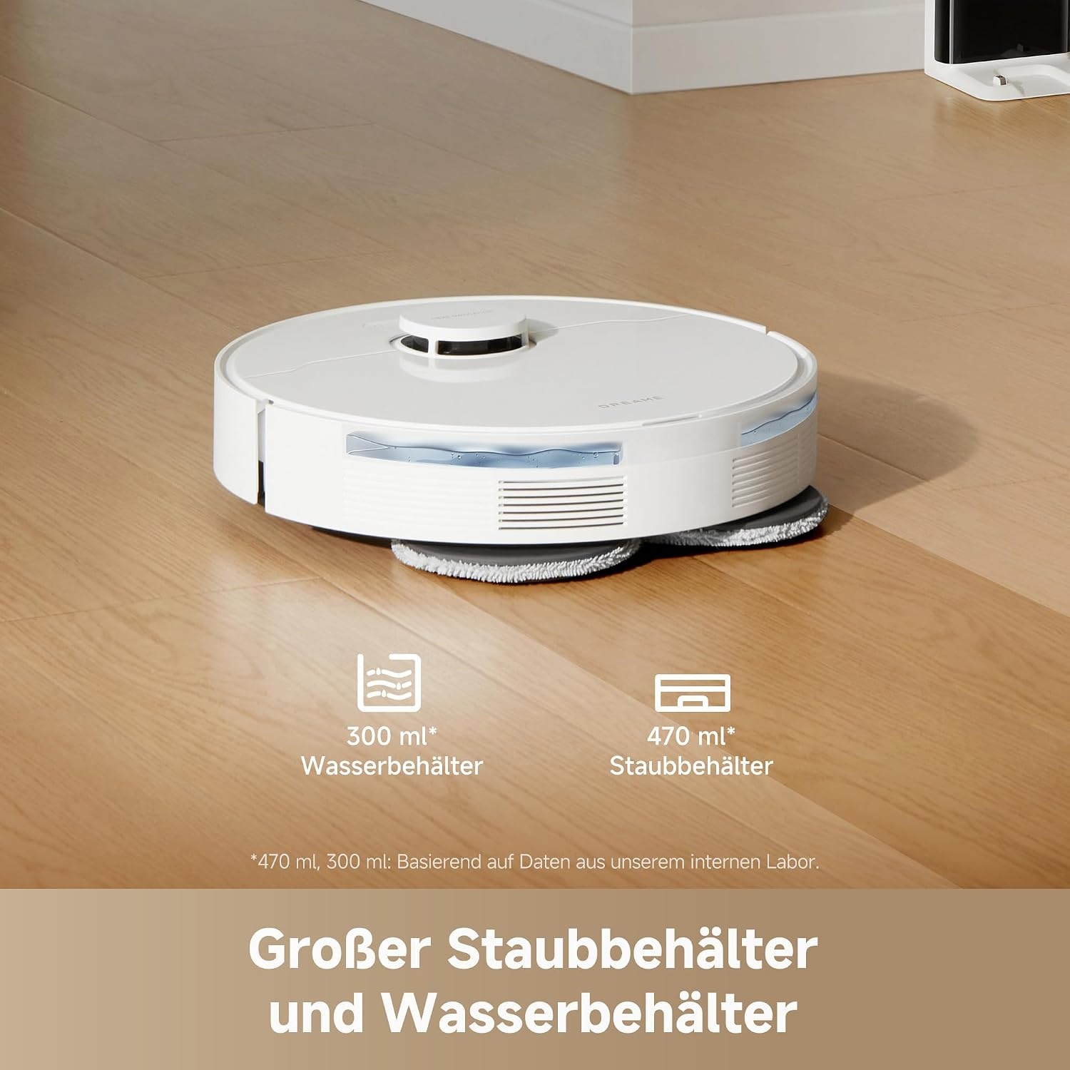 Dreame L10s Pro Gen 3 Robotstofzuiger met Dweilfunctie - 13.000 Pa - Wit