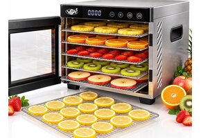 Voedseldroger RVS 650W | 6 Lagen | Horizontaal | 35-75°C | 34% Korting