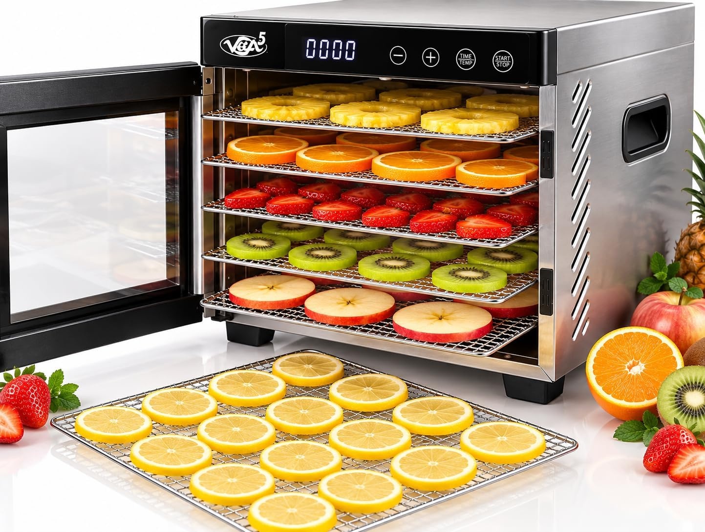 VITA5 Nobel Pro 6 Voedseldroger - 650W - RVS - 6 Lagen