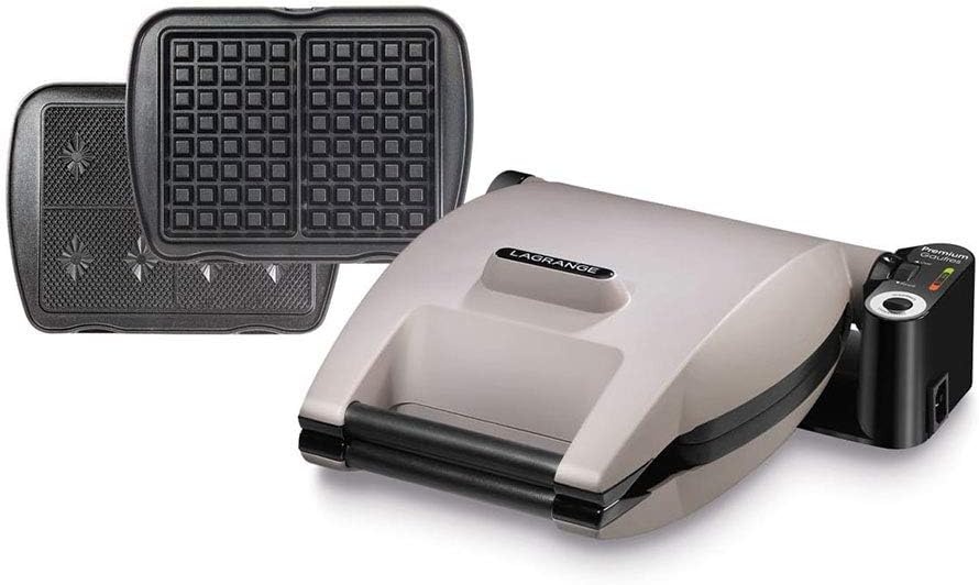 LAGRANGE Premium Wafelijzer - Perlgrijs - 1200 Watt