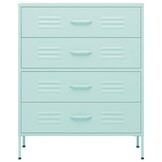 vidaXL Ladekast 80x35x101,5 cm staal mintkleurig