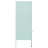 vidaXL Ladekast 80x35x101,5 cm staal mintkleurig