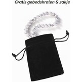 Islamika Luxe Gebedskleed met Gebedskralen - 110 x 70 cm - Zwart