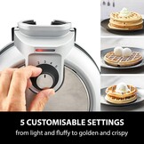 CASO WaffleUp Verticaal Wafelijzer - Wit - Voor Belgische wafels 18 cm