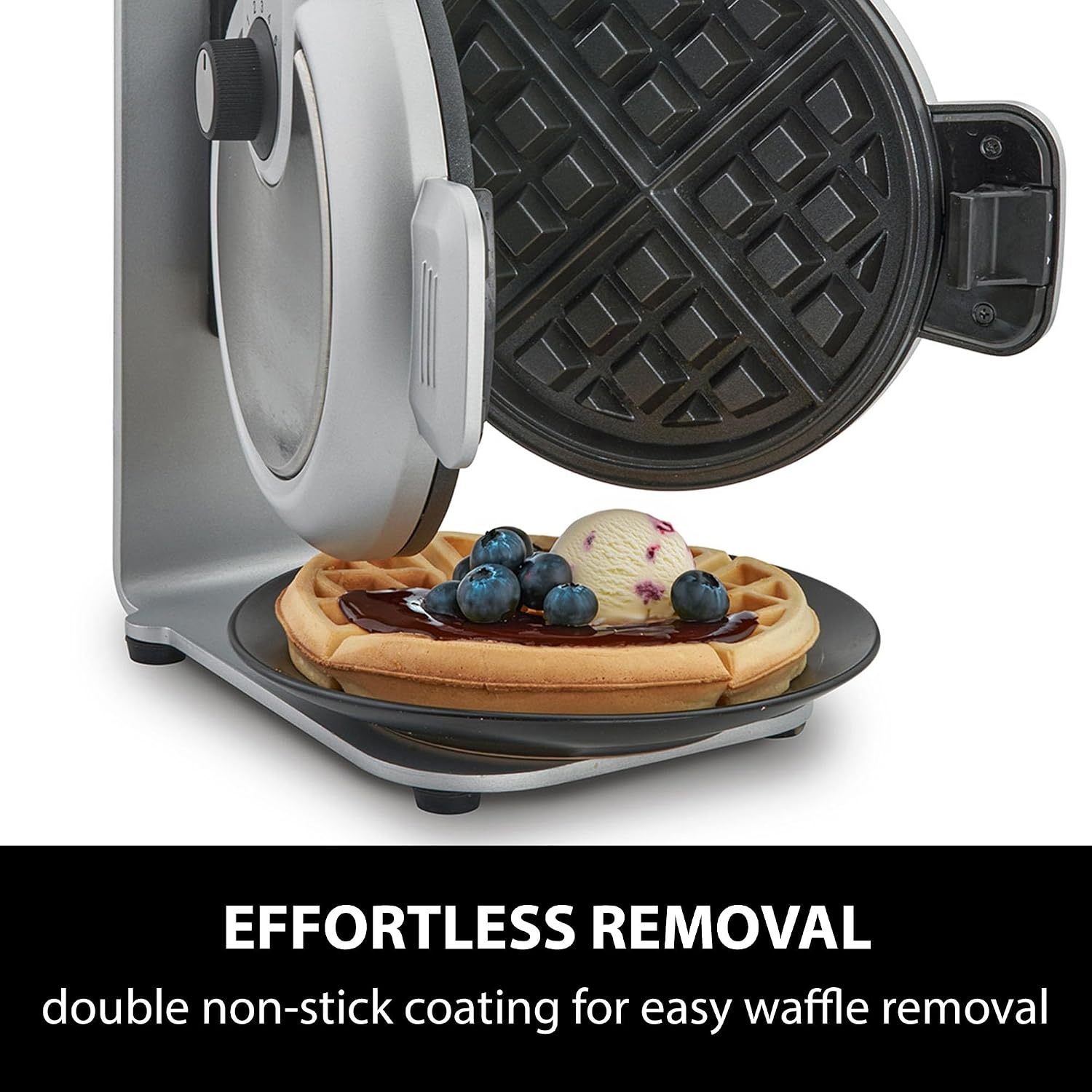 CASO WaffleUp Verticaal Wafelijzer - Wit - Voor Belgische wafels 18 cm