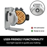 CASO WaffleUp Verticaal Wafelijzer - Wit - Voor Belgische wafels 18 cm