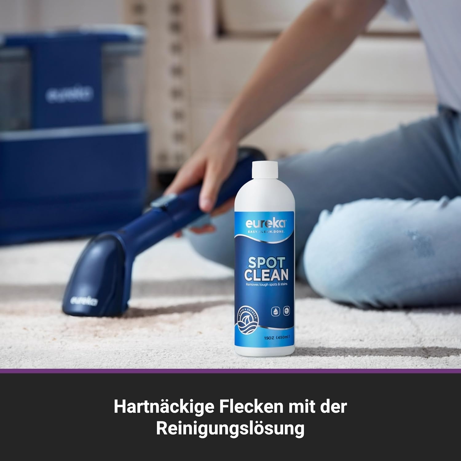 Eureka NEY100 Waschsauger - Blauw - 1,5L Wassertank - 12500Pa - Voor tapijt en bekleding