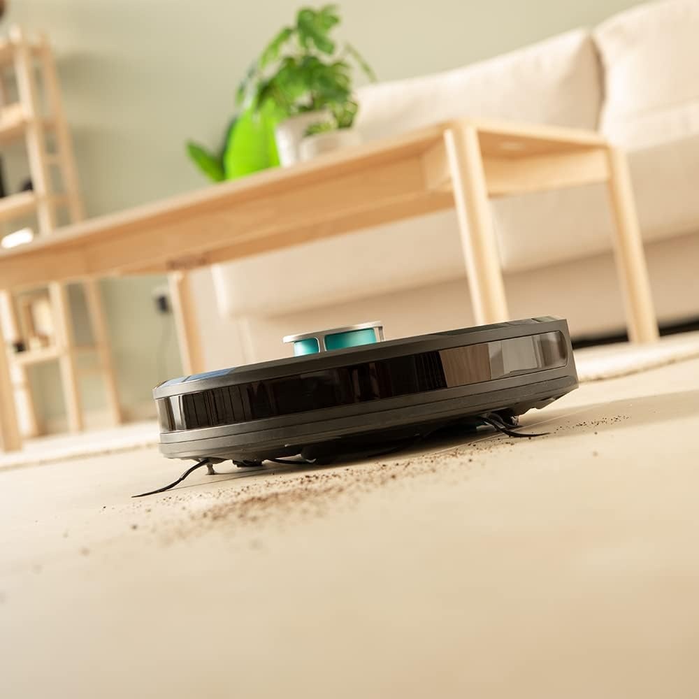 Cecotec Conga Eternal Laser Vital Robotstofzuiger en wastafel, 110 minuten looptijd, 2200 Pa, 3 standen, multifunctionele borstel, 10 modi, app, virtuele assistent Alexa - Maat Eternal Pet