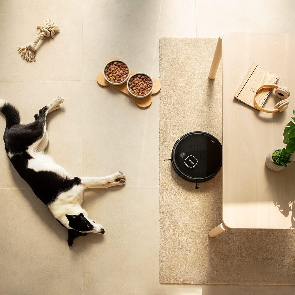 Cecotec Conga Eternal Laser Vital Robotstofzuiger en wastafel, 110 minuten looptijd, 2200 Pa, 3 standen, multifunctionele borstel, 10 modi, app, virtuele assistent Alexa - Maat Eternal Pet