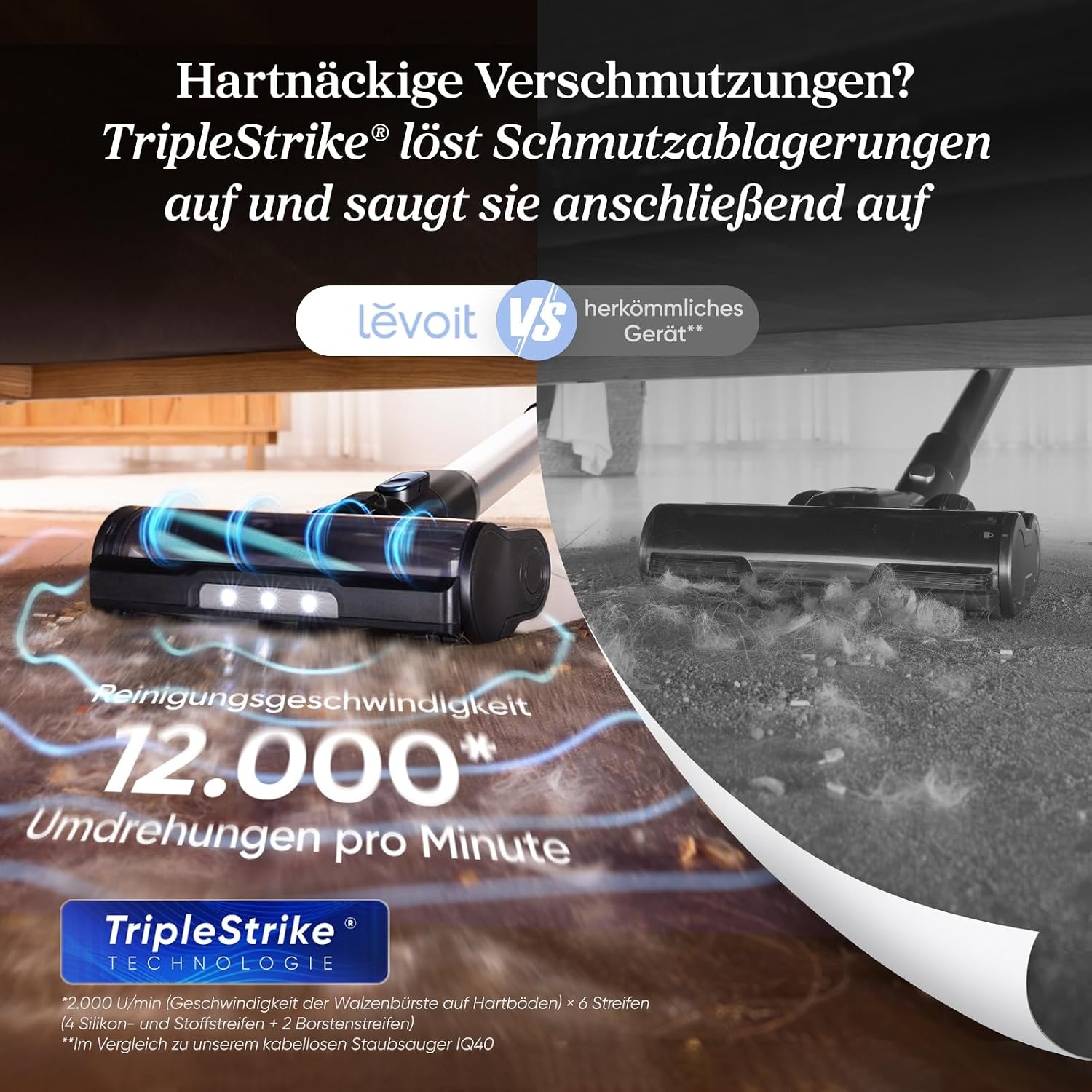 Levoit Accu Steelstofzuiger LVAC 300 - Blauw - HEPA-filter - Tot 60 min. gebruiksduur
