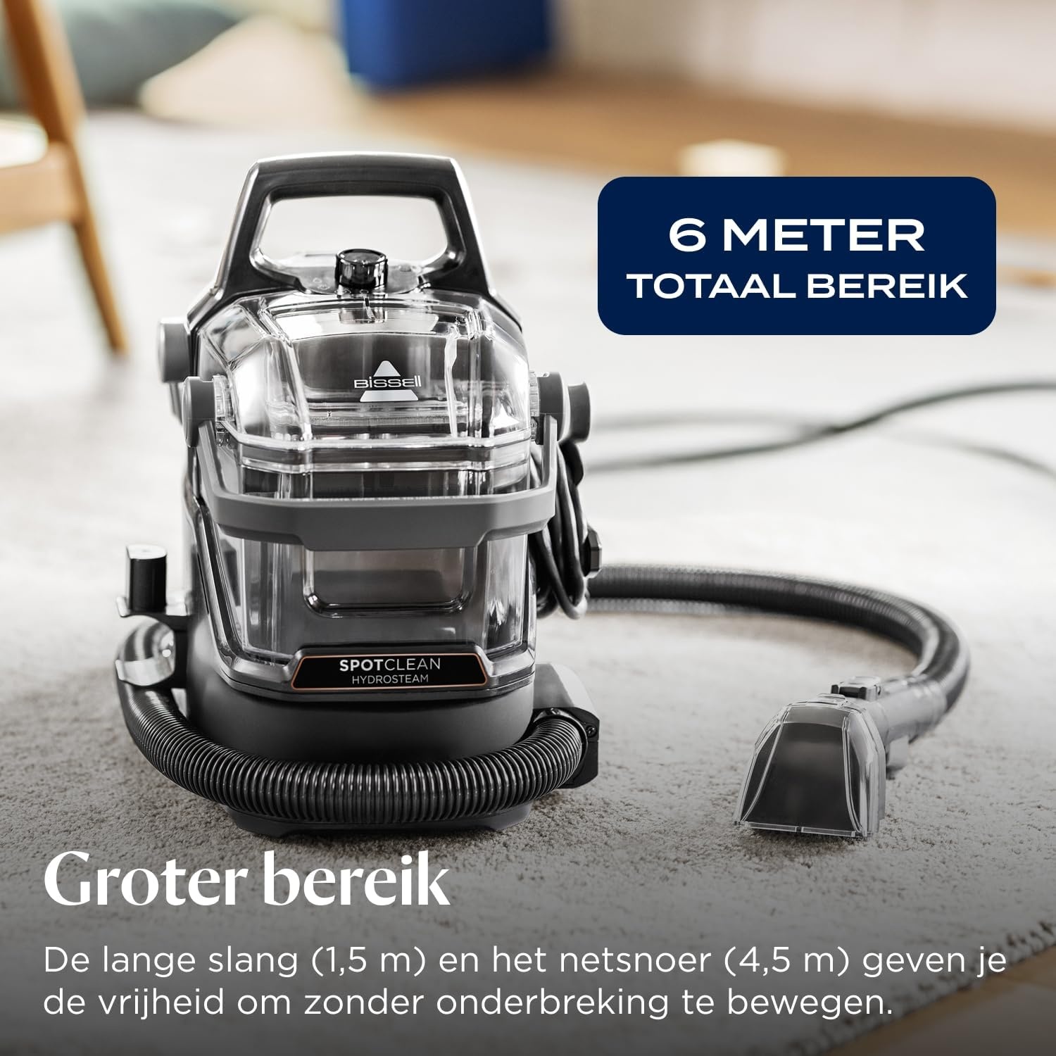 BISSELL SpotClean HydroSteam Tapijtreiniger 1000W 3689N