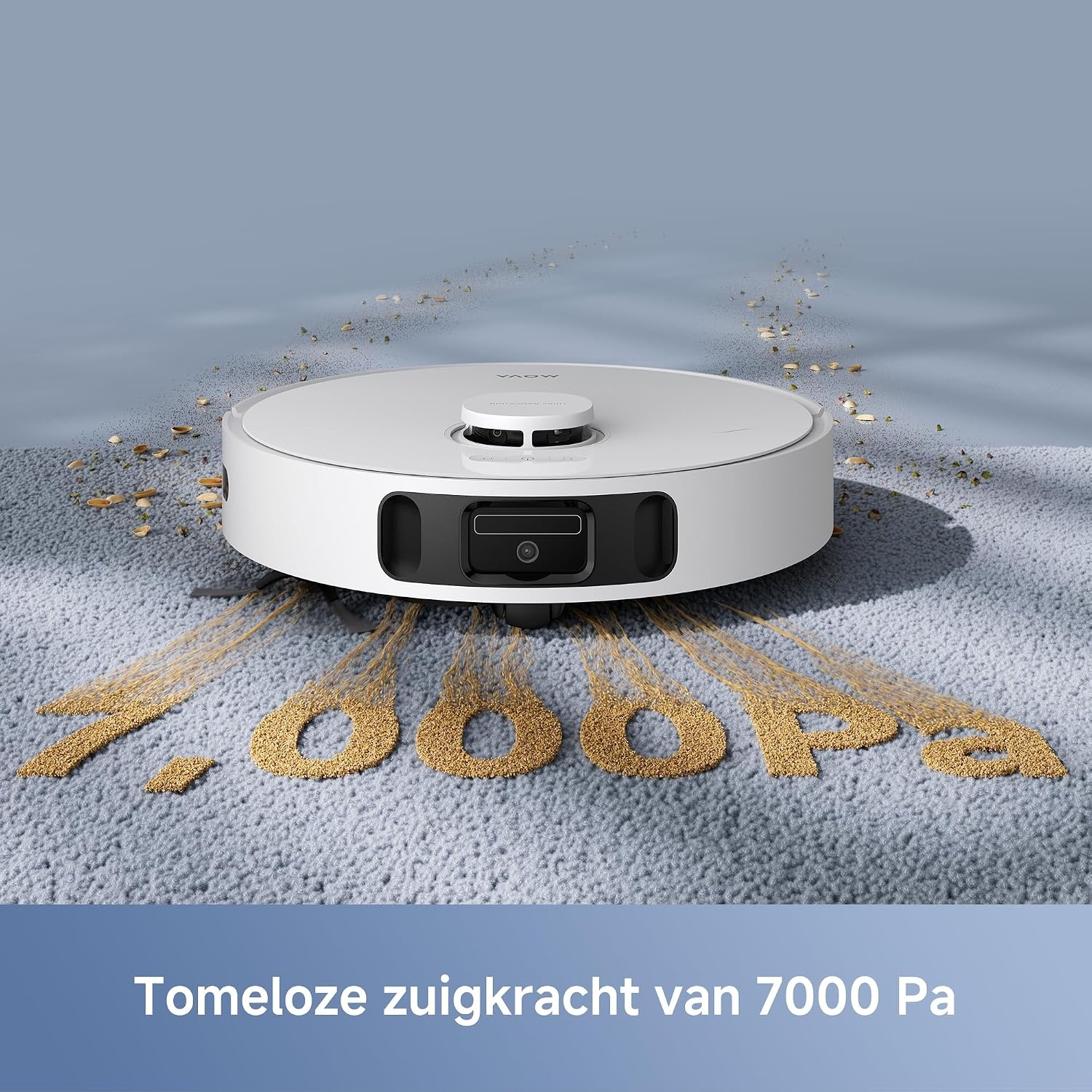 Mova E30 Ultra Robotstofzuiger en -dweil met automatisch legen en zelfreinigende dweil 7000 Pa aan zuigkracht, RoboSwing-technologie,DuoScrub-dweilen, 10,5 mm dweilverhoging