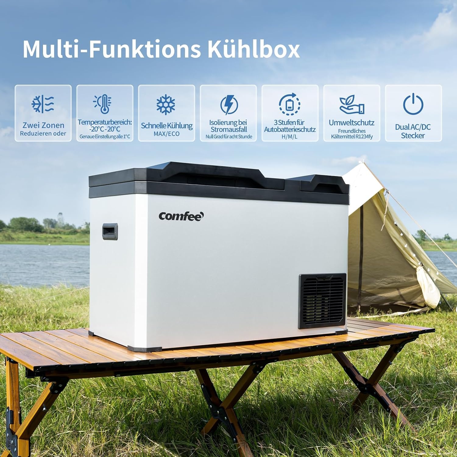 Comfee RCP43DS3(E) Compressorkoelbox 43 liter Inox