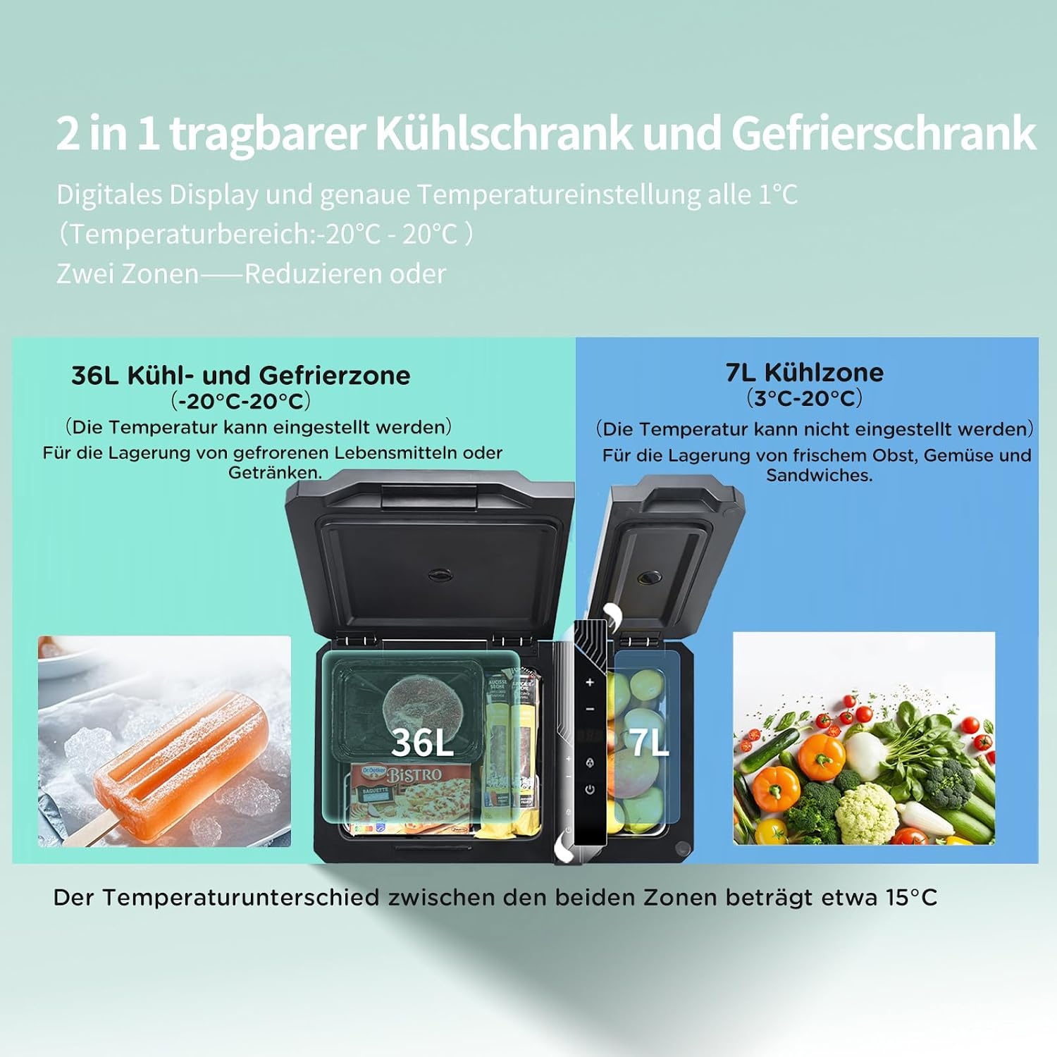 Comfee RCP43DS3(E) Compressorkoelbox 43 liter Inox