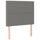 vidaXL Hoofdbord donkergrijs 100x5x118/128 cm Stof