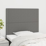 vidaXL Hoofdbord donkergrijs 100x5x118/128 cm Stof