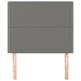 vidaXL Hoofdbord donkergrijs 100x5x118/128 cm Stof
