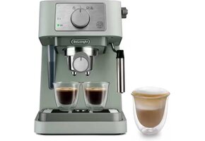 Compacte Groene Espressomachine Stilosa | 15 Bar | Handmatige Melkopschuimer | 54% Korting