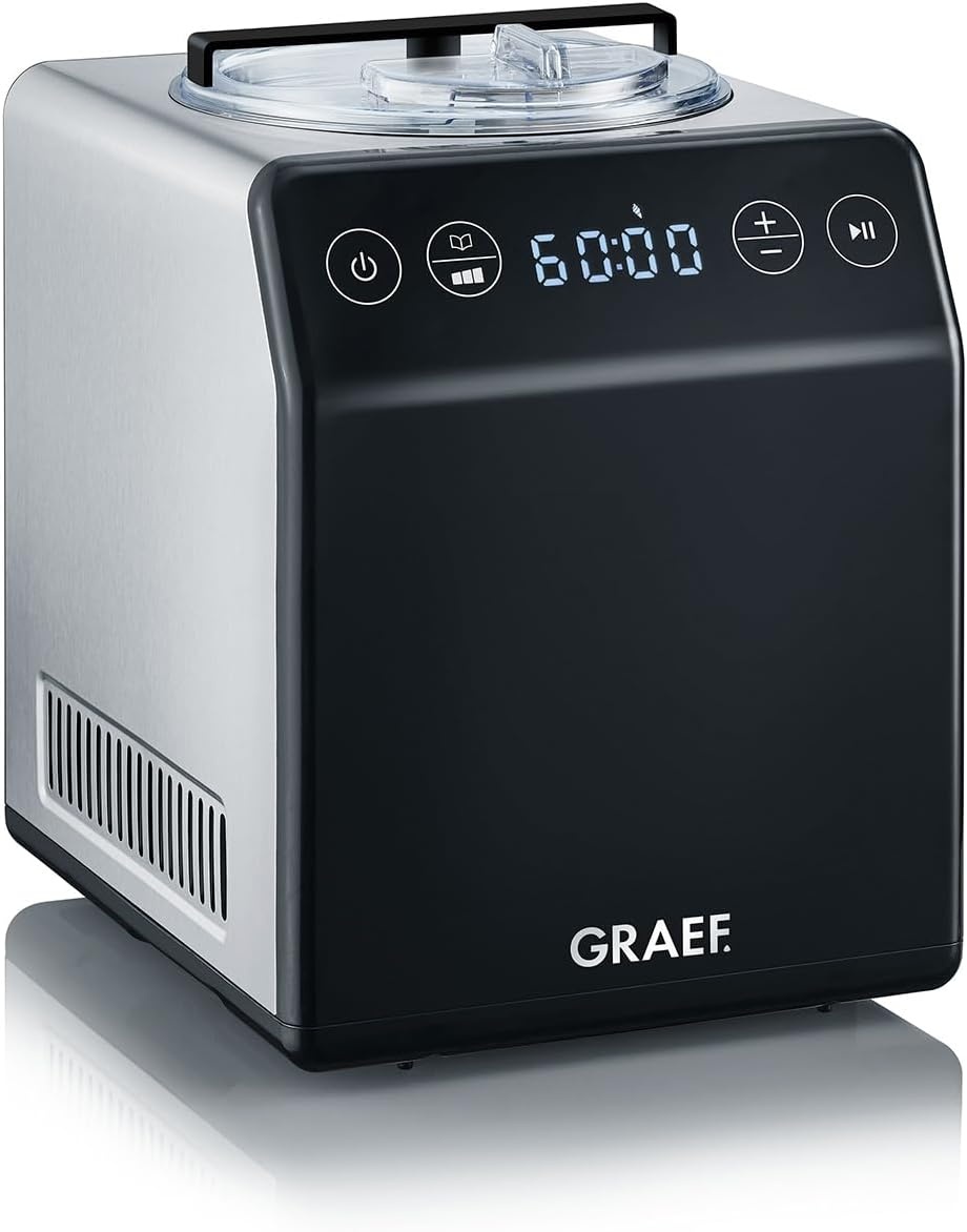 GRAEF IM700 Ijsmachine - 2 Liter - Roestvrij staal/Zwart