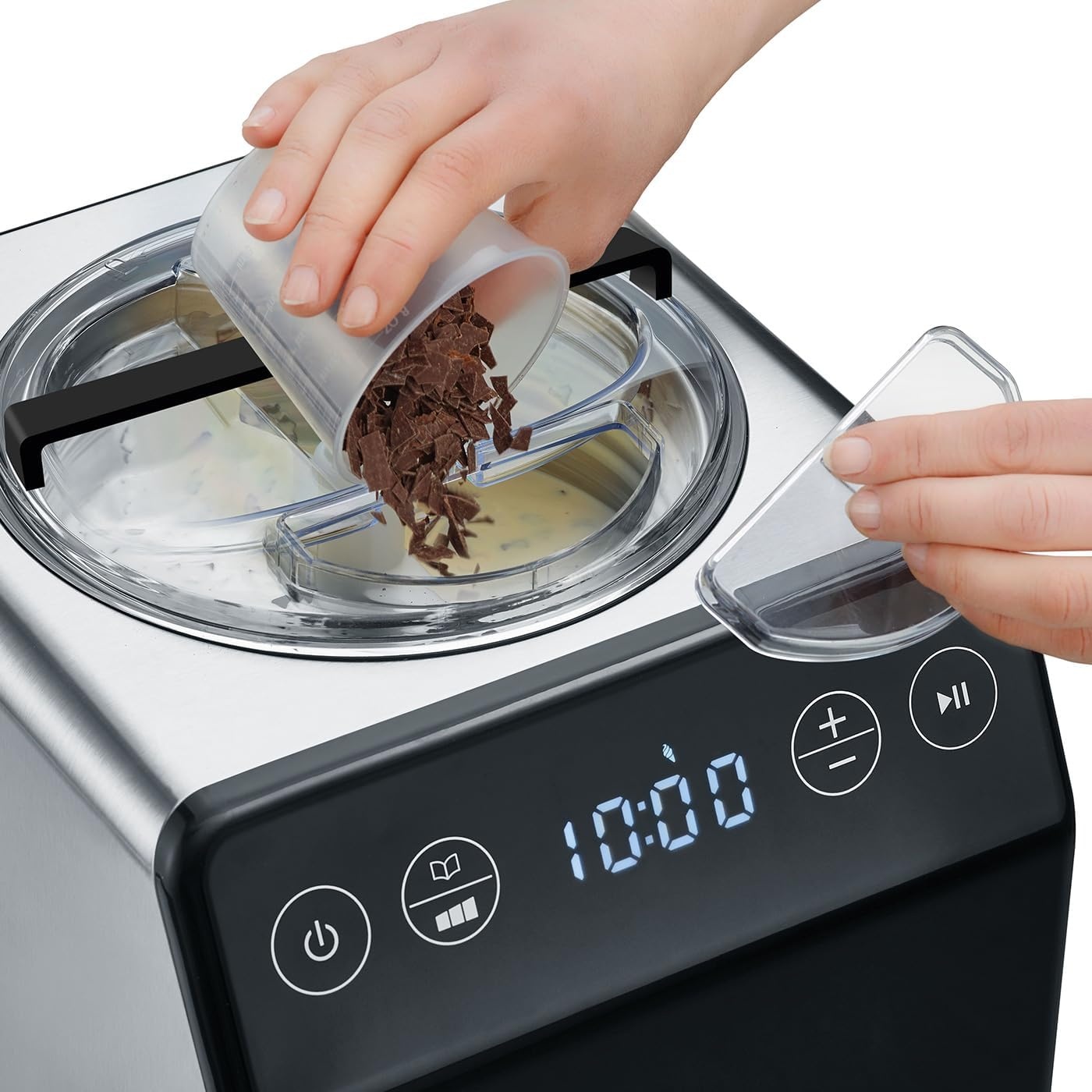 GRAEF IM700 Ijsmachine - 2 Liter - Roestvrij staal/Zwart