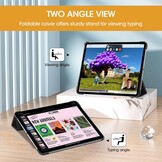 Hoes voor iPad Pro 13 inch (M4 2024) Smart Folio Stand | Semi-transparant Mat Zwart | Ultradun met Slaap/Waak-functie