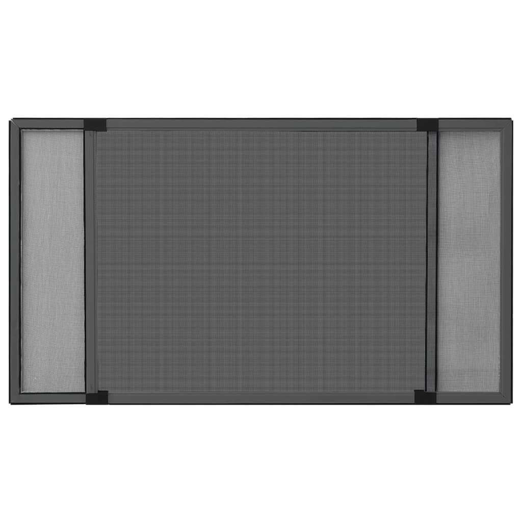 vidaXL Raamhor uitschuifbaar (100-193)x75 cm antracietkleurig
