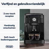 De'Longhi Magnifica S ECAM11.112.B, Volautomatische Espressomachine, Traditioneel Stoompijpje, Geïntegreerde Bonenmaler, 2 One-Touch Recepten, Touch Bedieningspaneel, Instelbare Koffiesterkte, Zwart