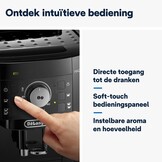 De'Longhi Magnifica S ECAM11.112.B, Volautomatische Espressomachine, Traditioneel Stoompijpje, Geïntegreerde Bonenmaler, 2 One-Touch Recepten, Touch Bedieningspaneel, Instelbare Koffiesterkte, Zwart