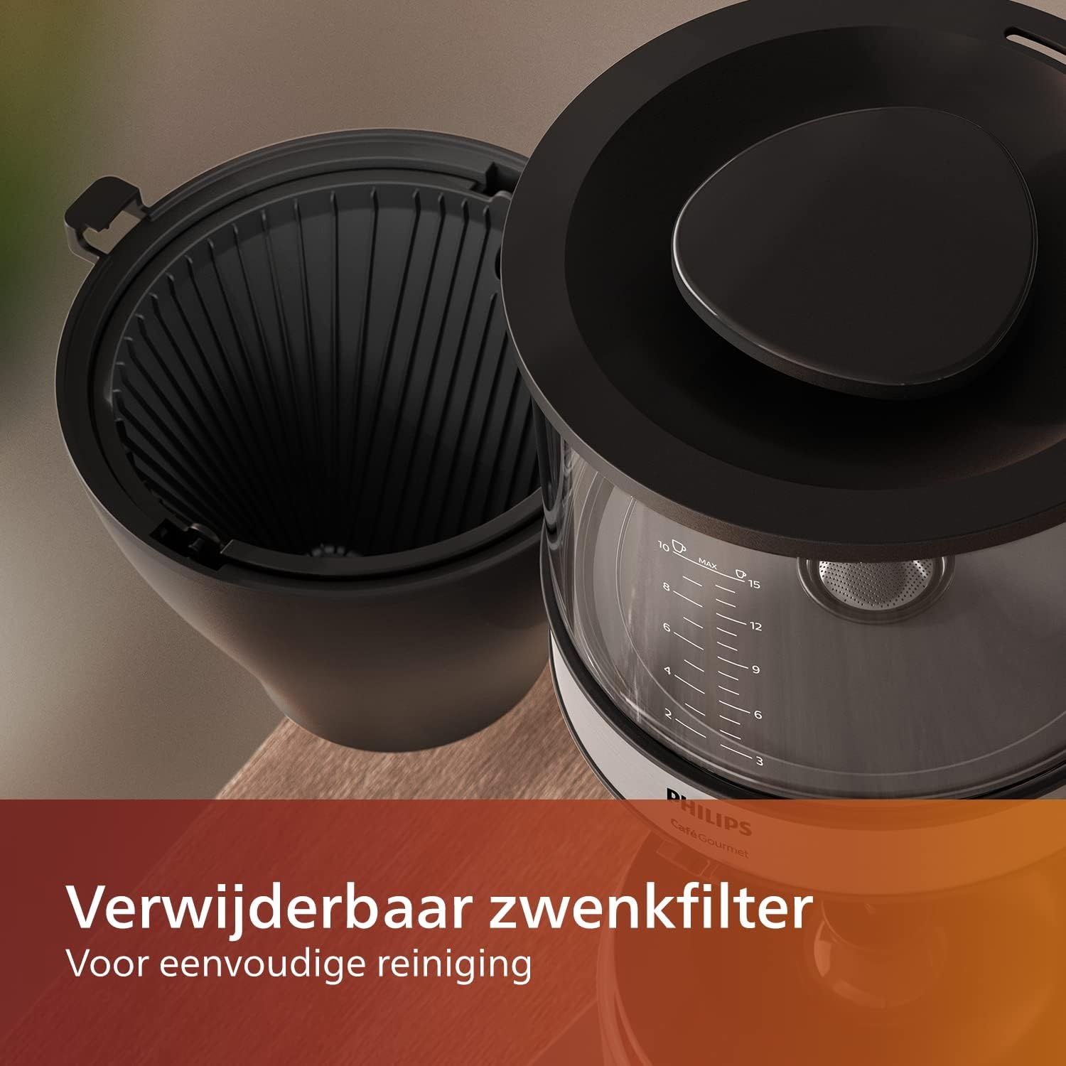 Filterkoffiezetapparaat Philips Boil & Brew 1.25L Zwart/Zilver - 34% Korting