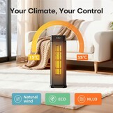 Energiezuinige Elektrische Verwarmer 2000W met Afstandsbediening - 34% Korting