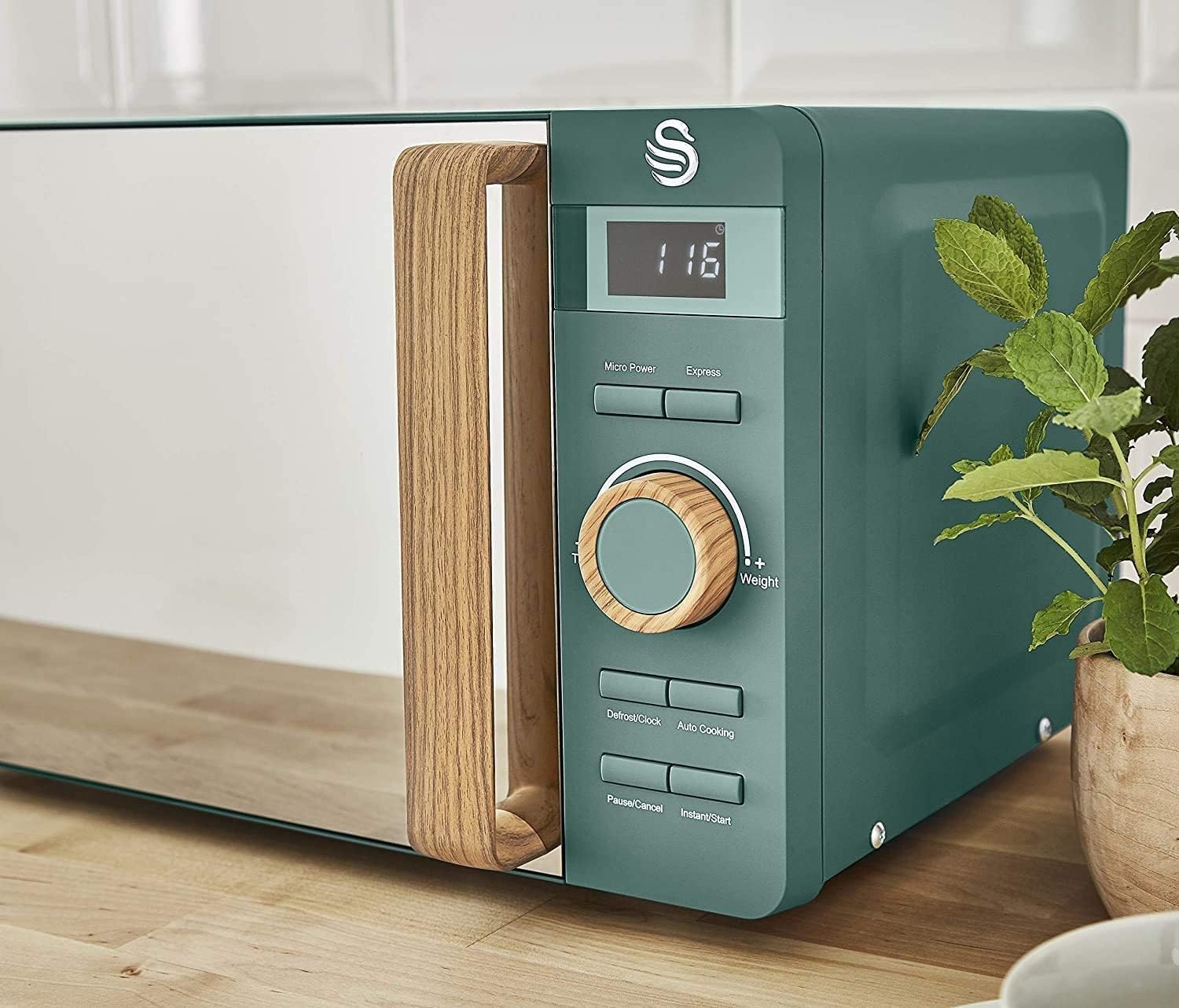 Magnetron Mat Groen 20L, 800W, 6 standen, timer, ontdooi functie - 34% korting