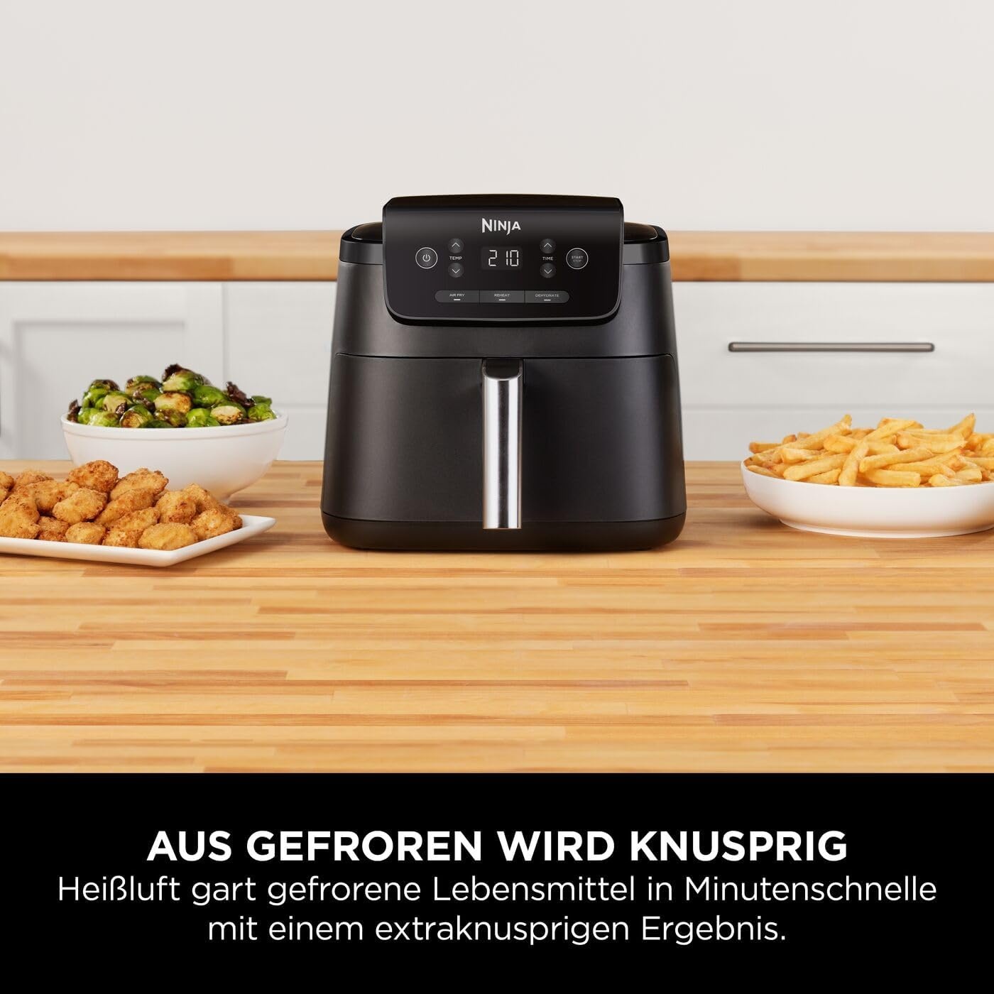 Heteluchtfriteuse 4,7L - 2000W - Zwart (34% Korting)