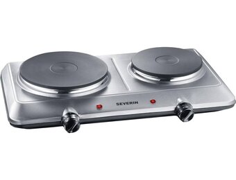 Dubbele Kookplaat Severin DK 1014 - Zwart RVS - 33% Korting