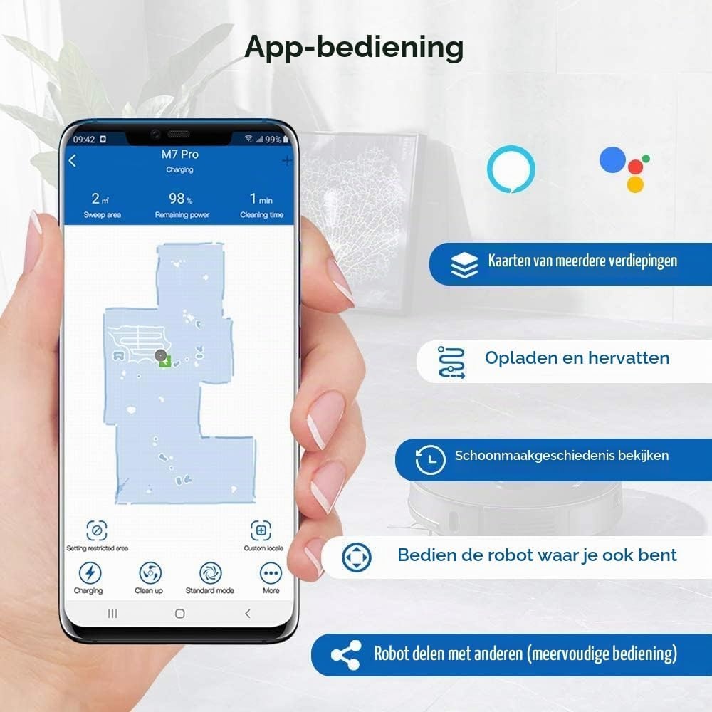 Robotstofzuiger M7 PRO: 2-in-1 Stofzuigen & Dweilen - 35% Korting