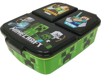 Minecraft Kinderlunchbox met 3 Vakken - BPA-vrij, 49% Korting!