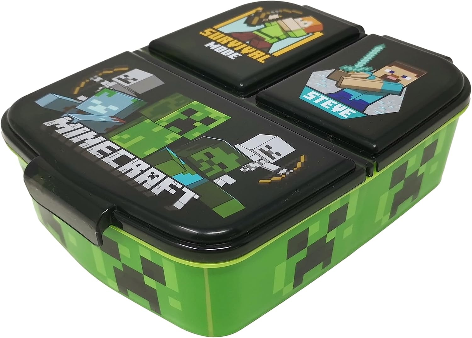 Minecraft Kinderlunchbox met 3 Vakken - BPA-vrij, 49% Korting!