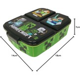 Minecraft Kinderlunchbox met 3 Vakken - BPA-vrij, 49% Korting!