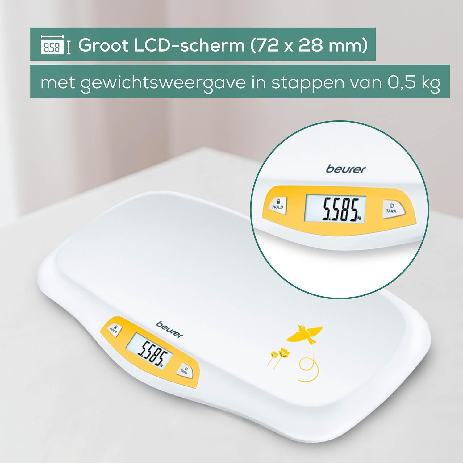Baby- en Dierweegschaal 20kg met Tara & Hold Functie | 33% Korting