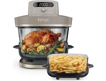 XL Glazen Heteluchtfriteuse (5.7L) - 5 Kookfuncties - Steengoud - 54% Korting