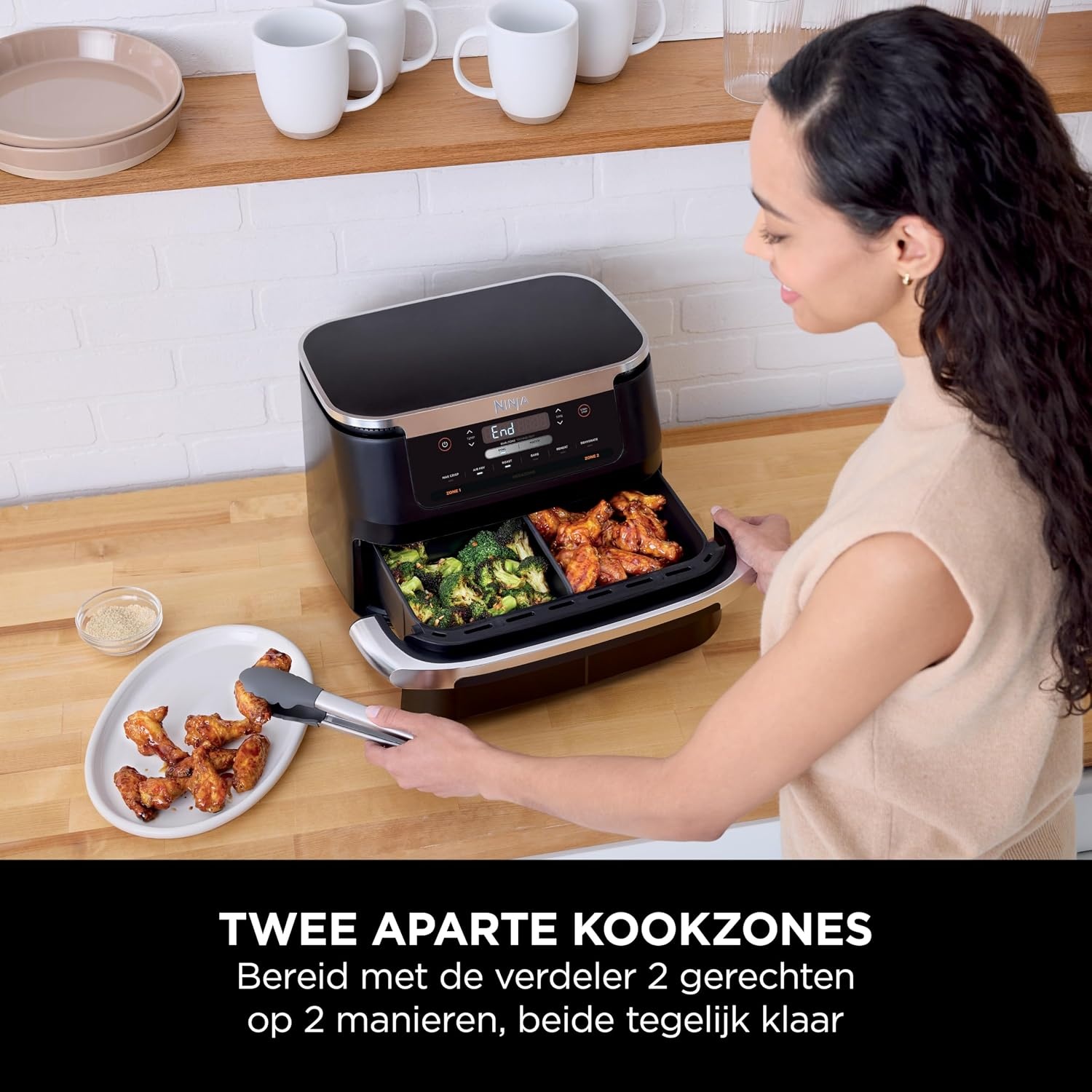 Ninja Airfryer FlexDrawer Dual Zone Zwart | 6.6L | 54% Korting