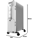 Olieradiator 2000W 9 Modules - 3 Vermogens - 20m² - 34% Korting