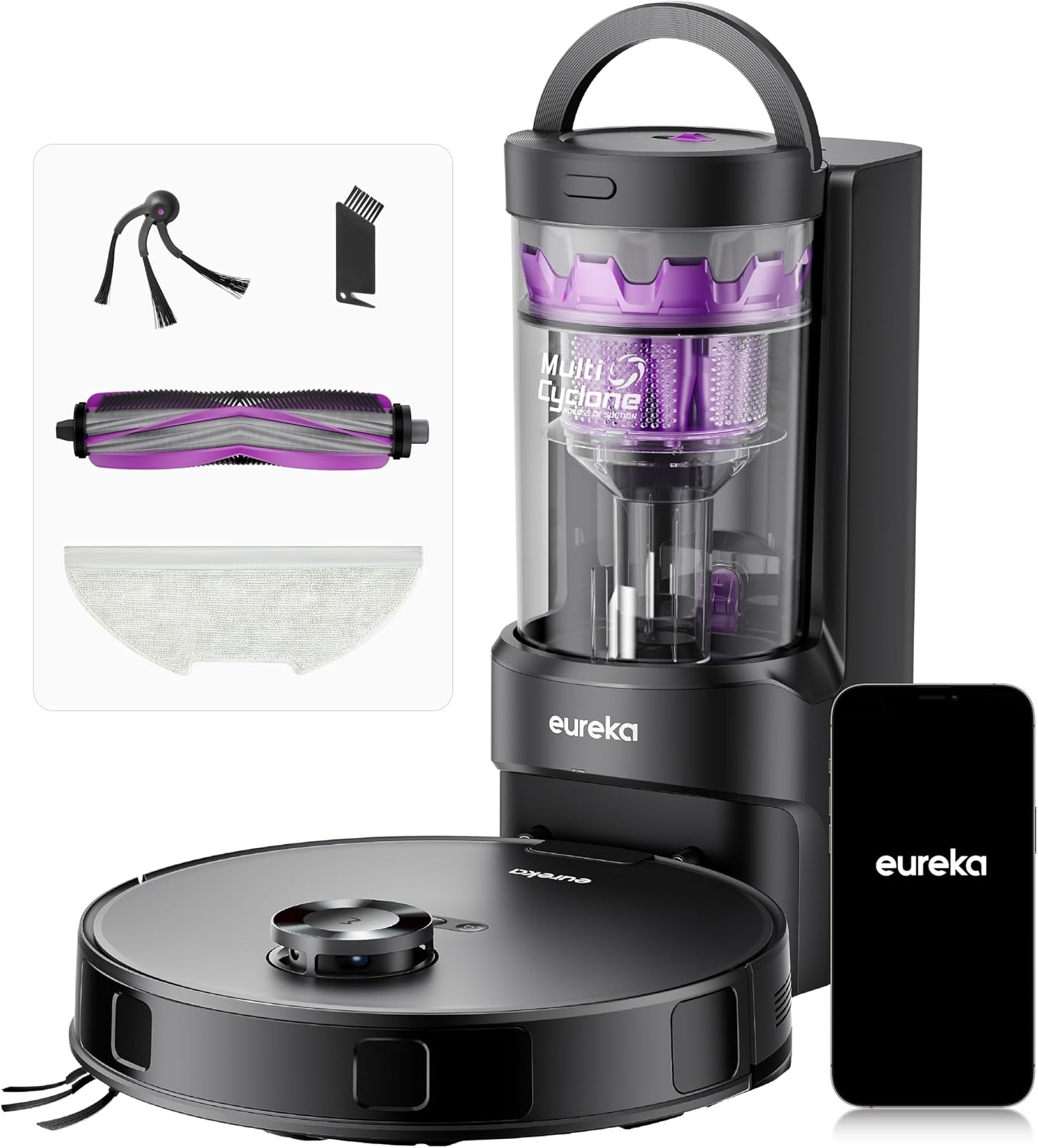 Robotstofzuiger & Dweilrobot Wit - 10.000 Pa - 180 min - 60% Korting
