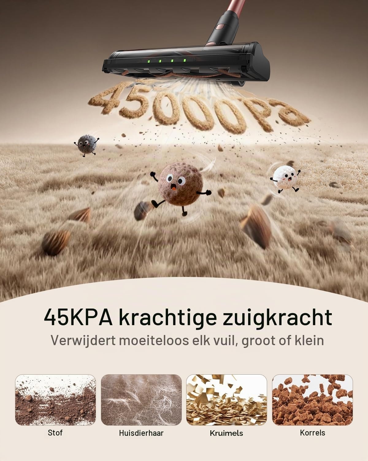 Roze Steelstofzuiger | 45 min | 45 kPa | 34% Korting