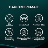 Inverter Magnetron 23L 900W Zwart, 34% Korting | Gelijkmatig Koken