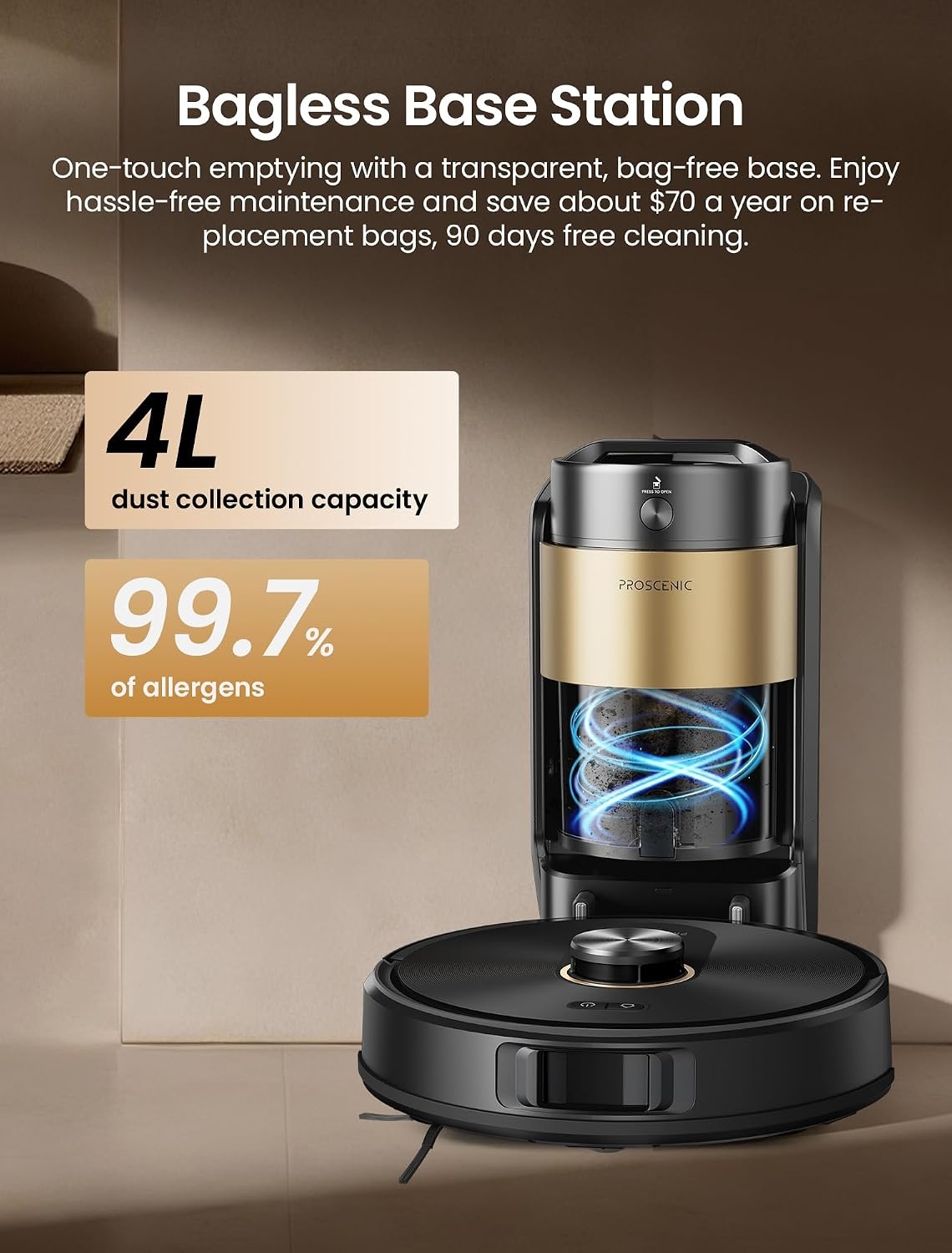 Krachtige Robotstofzuiger met Dweilfunctie & Leegstation - 60% Korting!